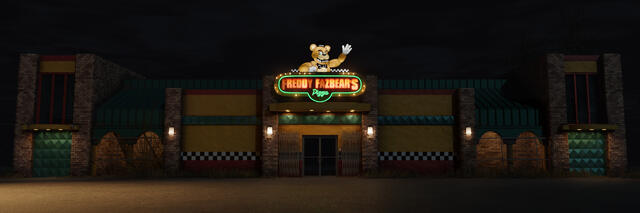 Fachada de la pizzería de "Five Nights At Freddy's" Recreada por Axel DC